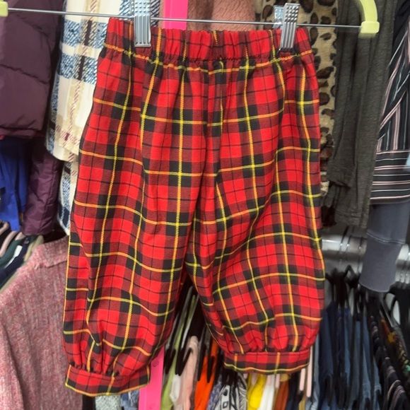 Ashton Connor toddler boy size 3 red plaid Knickerbocker pants preppy vintage - Picture 3 of 5